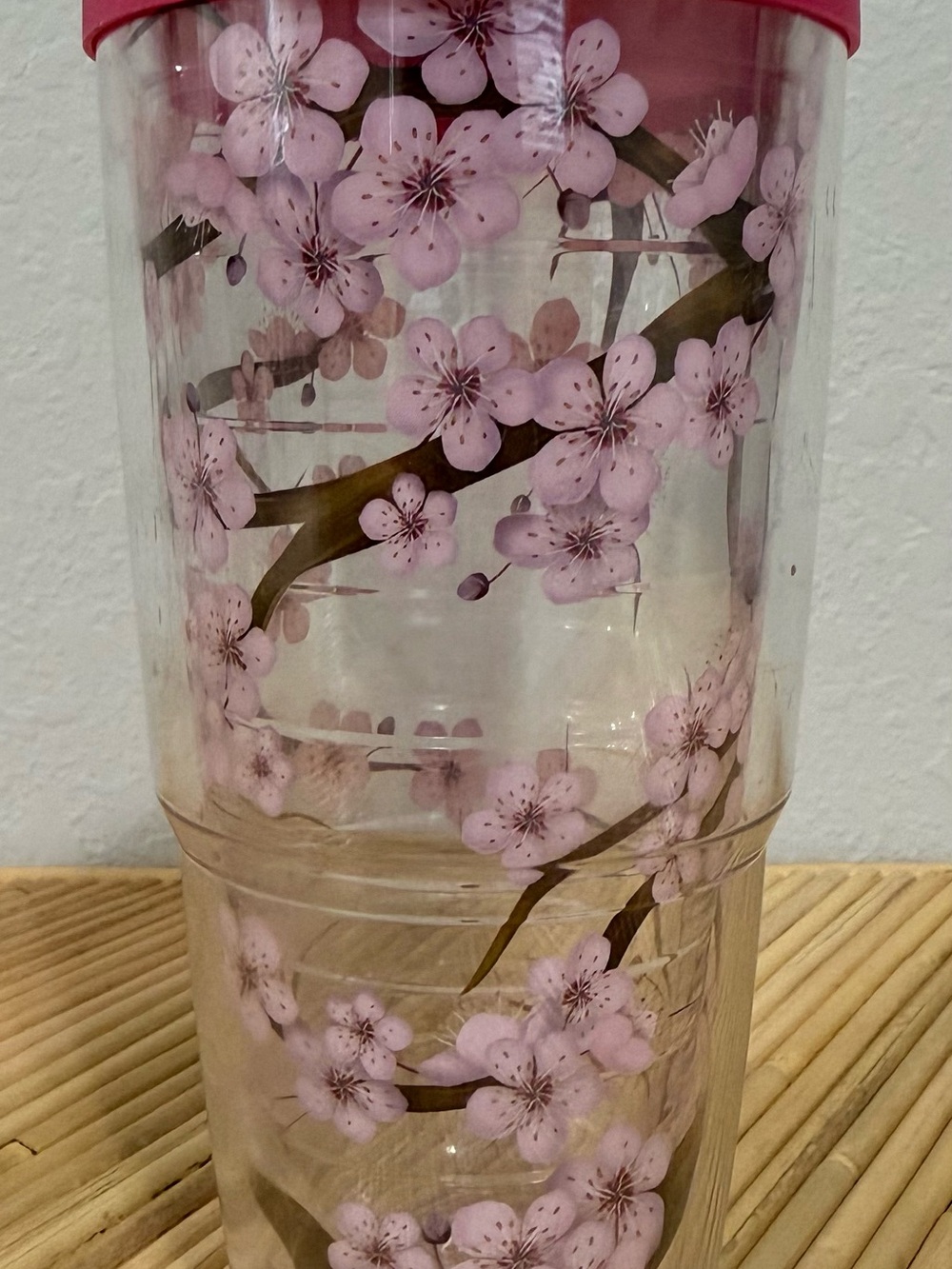TERVIS Japanese Cherry Blossom 24oz Double Wall Insulation Tumbler w/Pink Lid